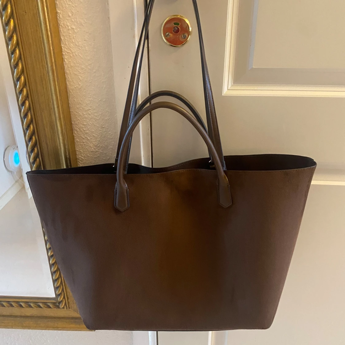 Brun shopper i mockaimitation från H&M - 1