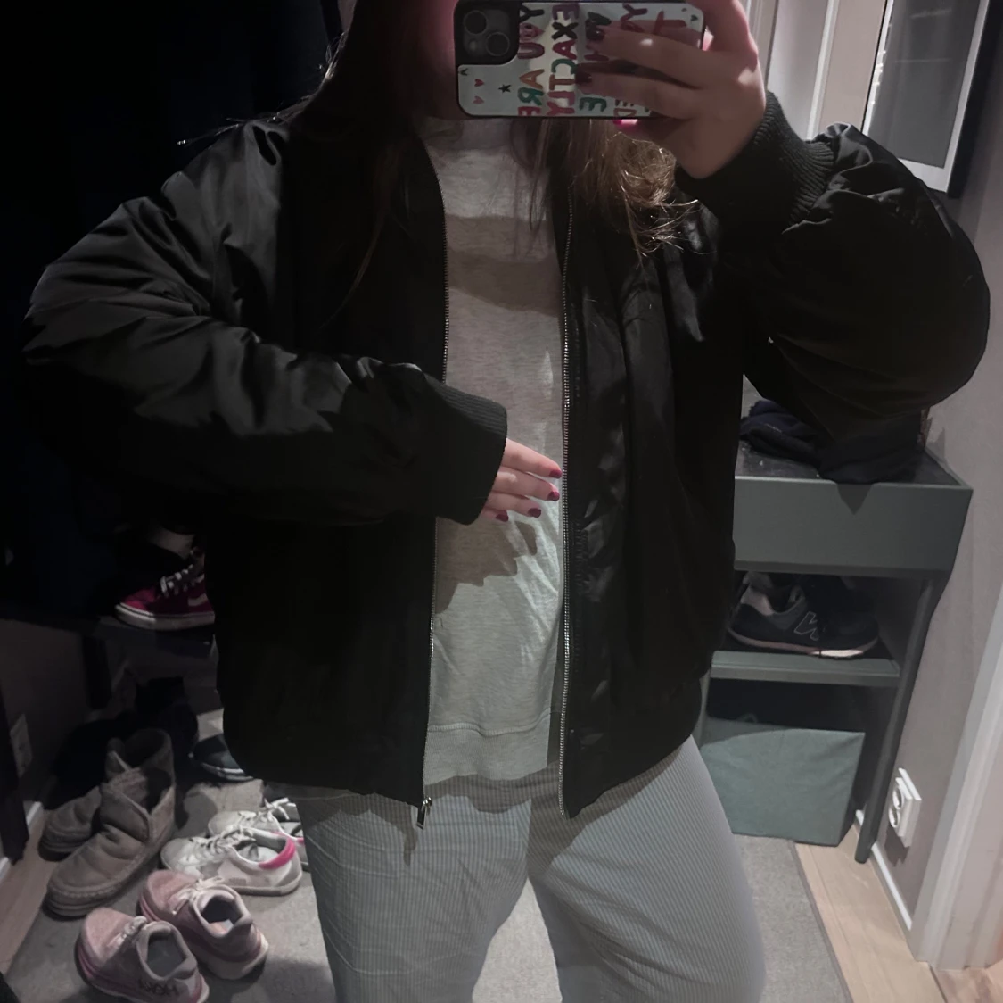 Svart bomberjacka - 90