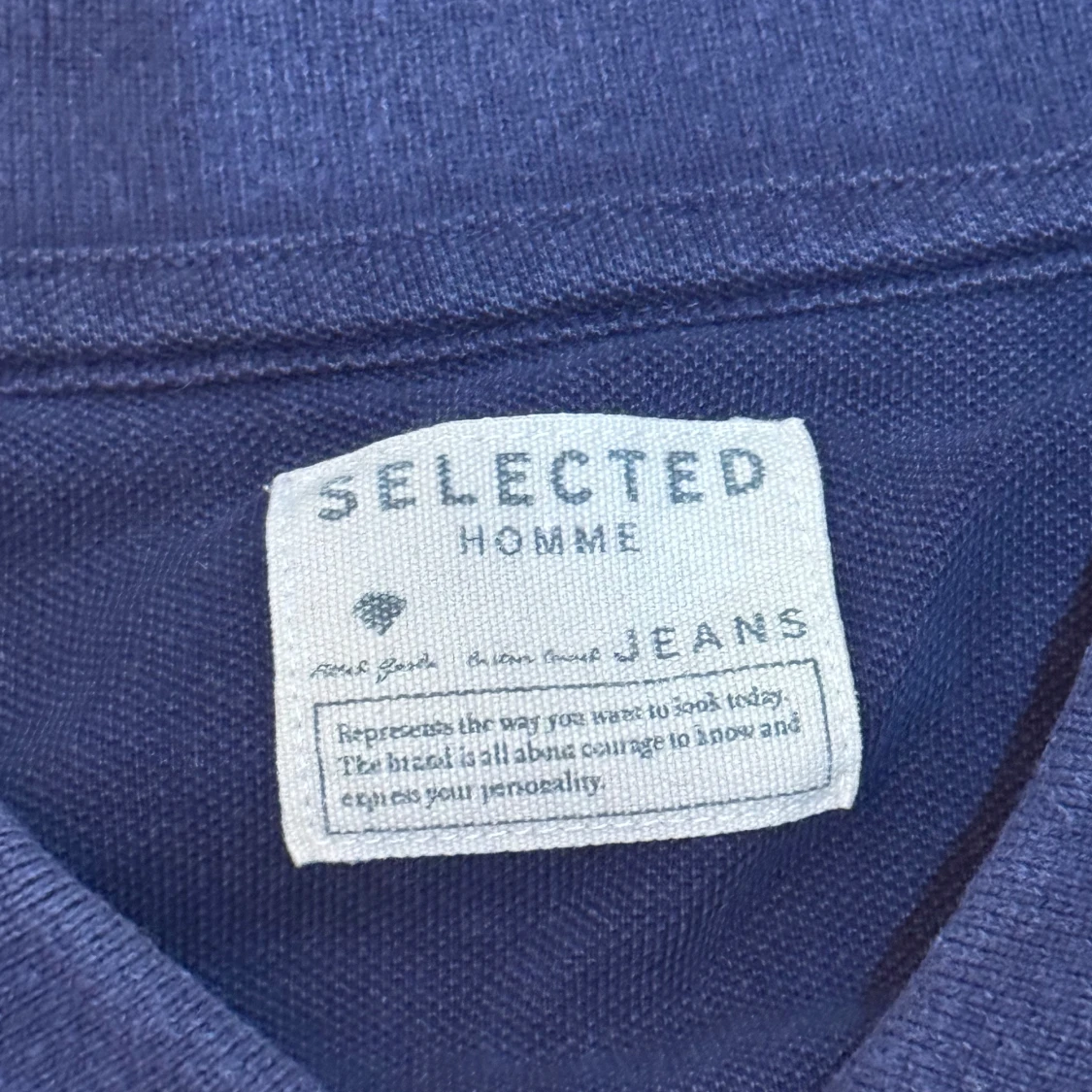 Mörkblå pikétröja från Selected Homme - 91