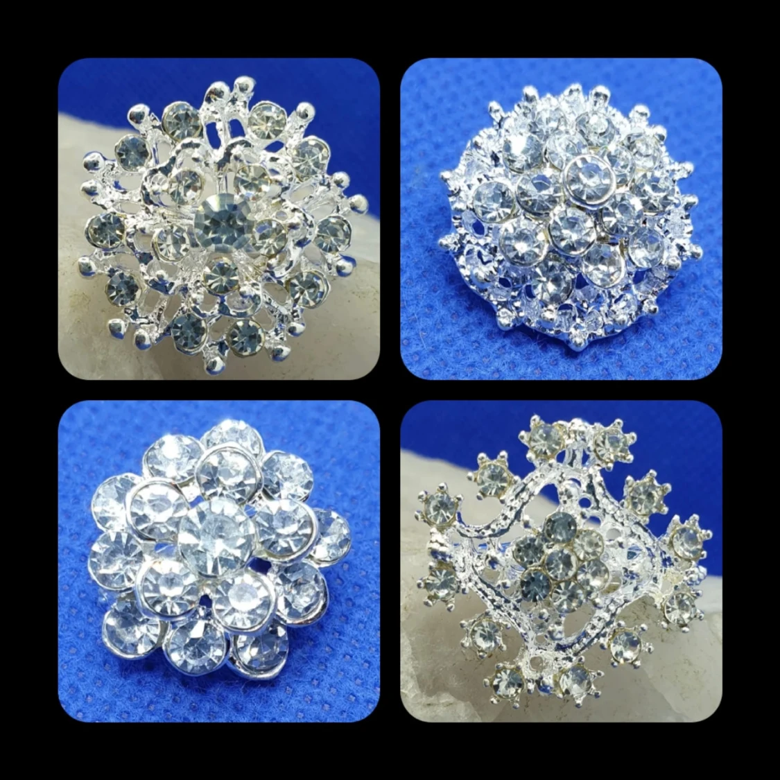 Små söta kristall broscher  - 92
