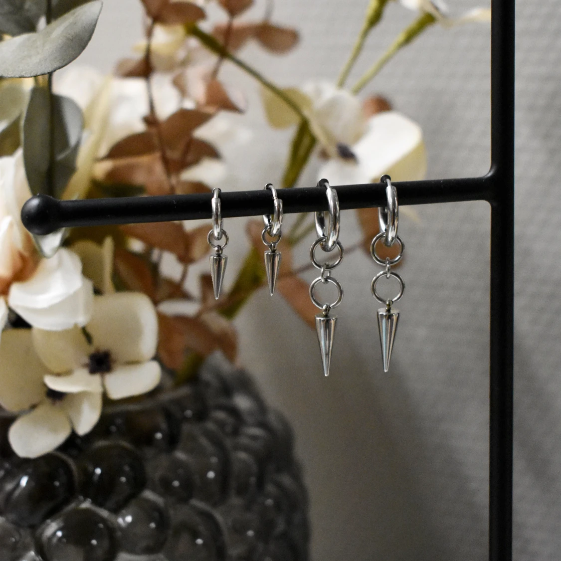 Örhängen i rostfritt stål - 90