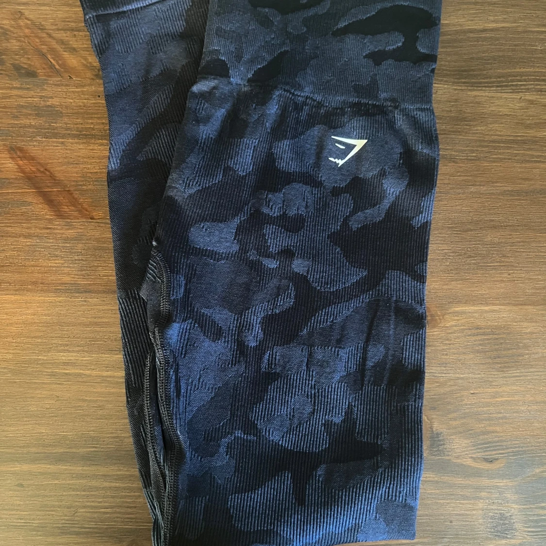 Blå camo leggings från Gymshark