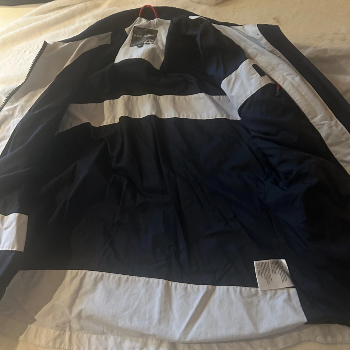 Vit Vintage Vindjacka från Race Marine - 3