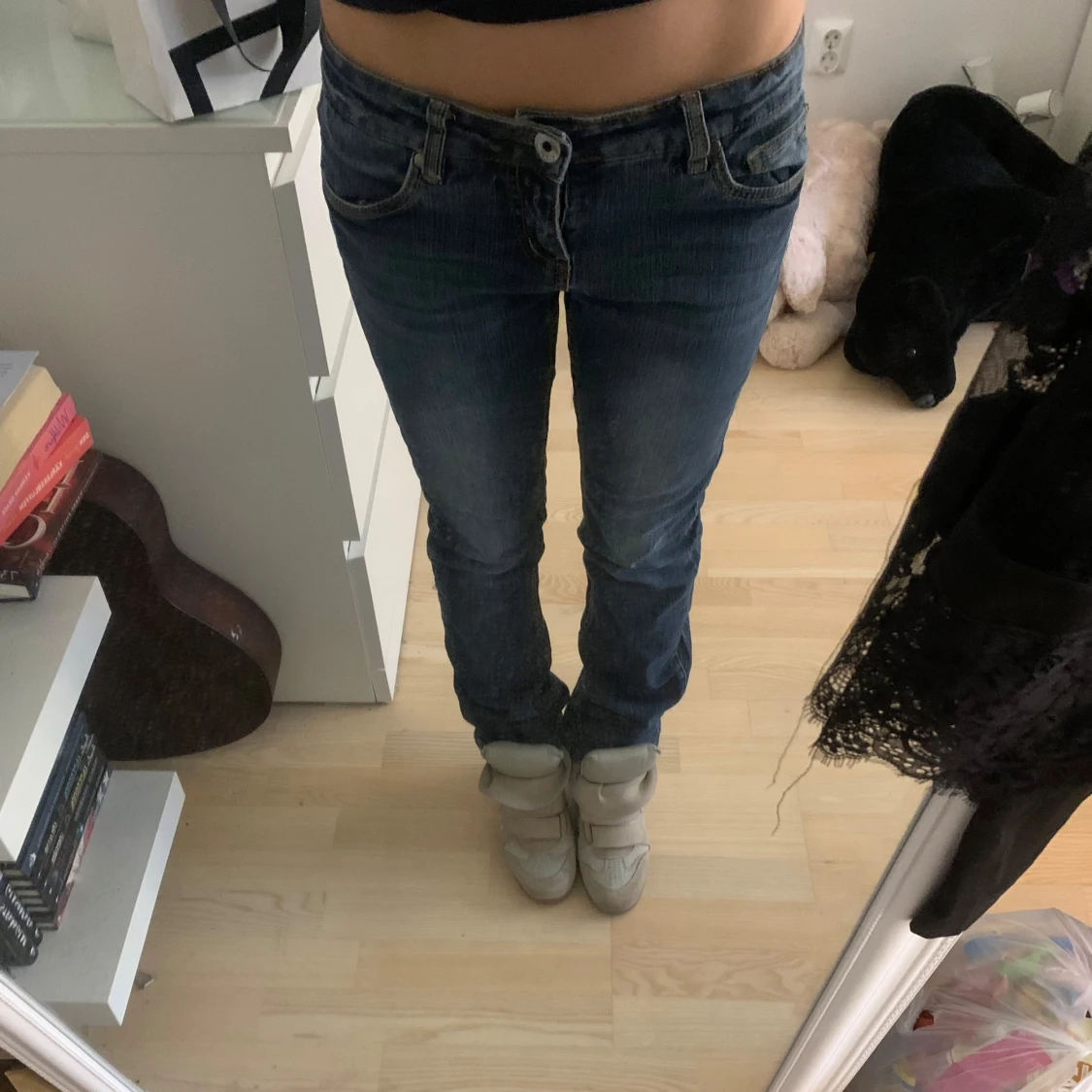 Blå lowwaist jeans - 91