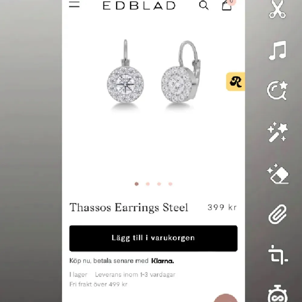 Säljer dessa Edblad örhängen då jag använder guld nu. Köpte dom för 399. Accessoarer.