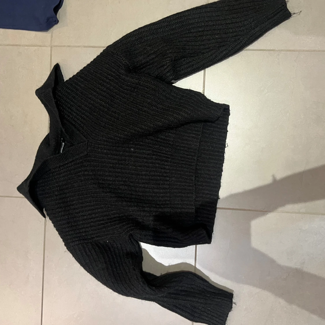 Svart stickad tröja - 90