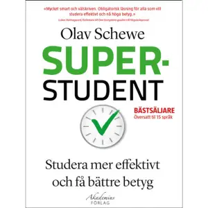  BESTSELLER SOM ÖVERSATTS TILL 19 SPRÅK  Vill du lära dig mer effektivt och få bättre betyg? Vill du få fram det bästa i dig som student utan att offra all fritid? Då är det här boken för dig!Olav Schewe gick själv från medelbetyg på högstadiet till att bli toppstudent på gymnasiet och på några av världens mest prestigefyllda universitet. Hemligheten är inte begåvning utan smarta metoder, hävdar Olav. Superstudent bygger på aktuell forskning om studieteknik och effektivt lärande. Genom att gå igenom över 40 böcker inom ämnet har Olav handplockat och sammanfattat det allra viktigaste du behöver veta för att lyckas med dina studier. Dessutom delar han med sig av sina egna smarta tips. Du lär dig att:- föra bättre anteckningar- läsa mer effektivt - ta till dig mer av föreläsningar- få ut mer av grupparbeten- ge bättre svar på tentor- motivera dig själv att lyckas  