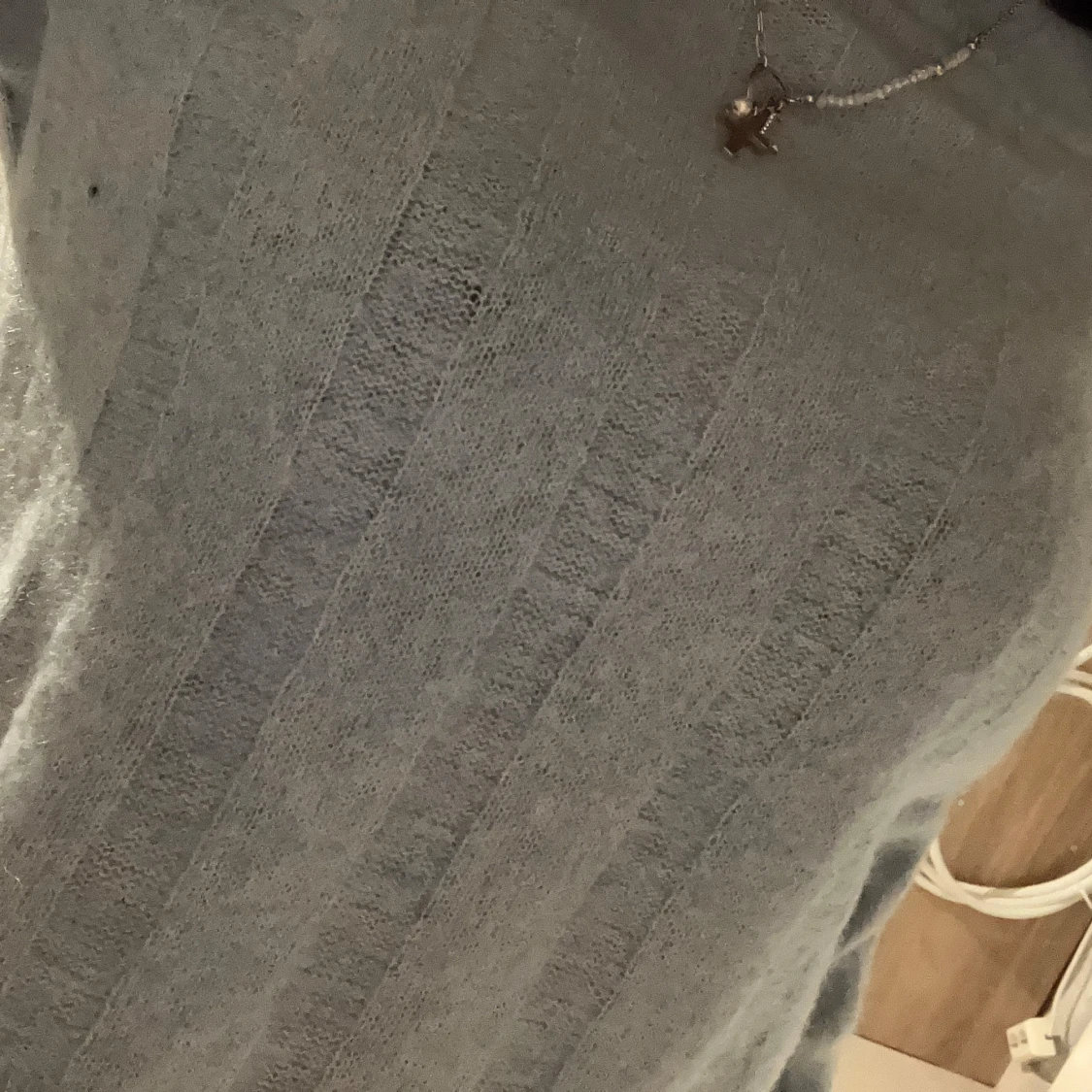 Ljusblå mohairtröja från H&M  - 91