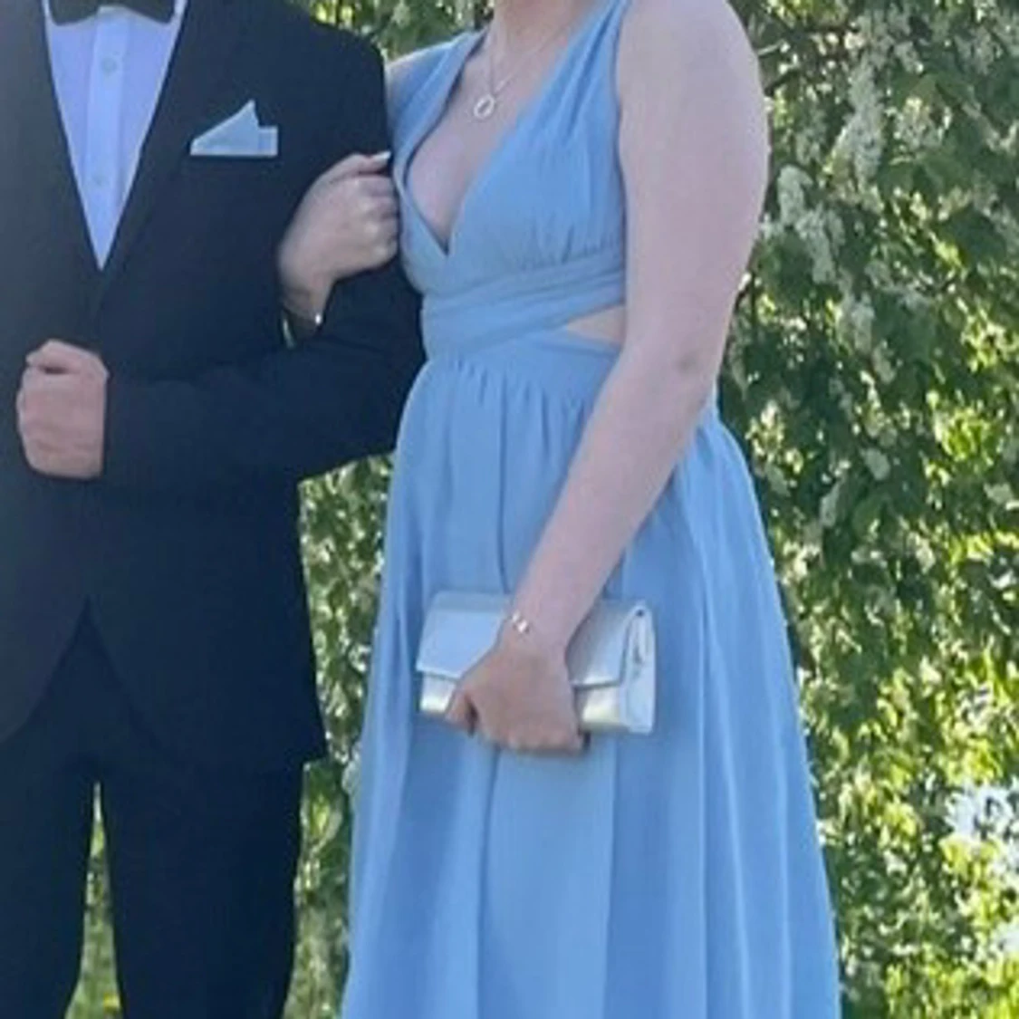 Ljusblå balklänning  - 90