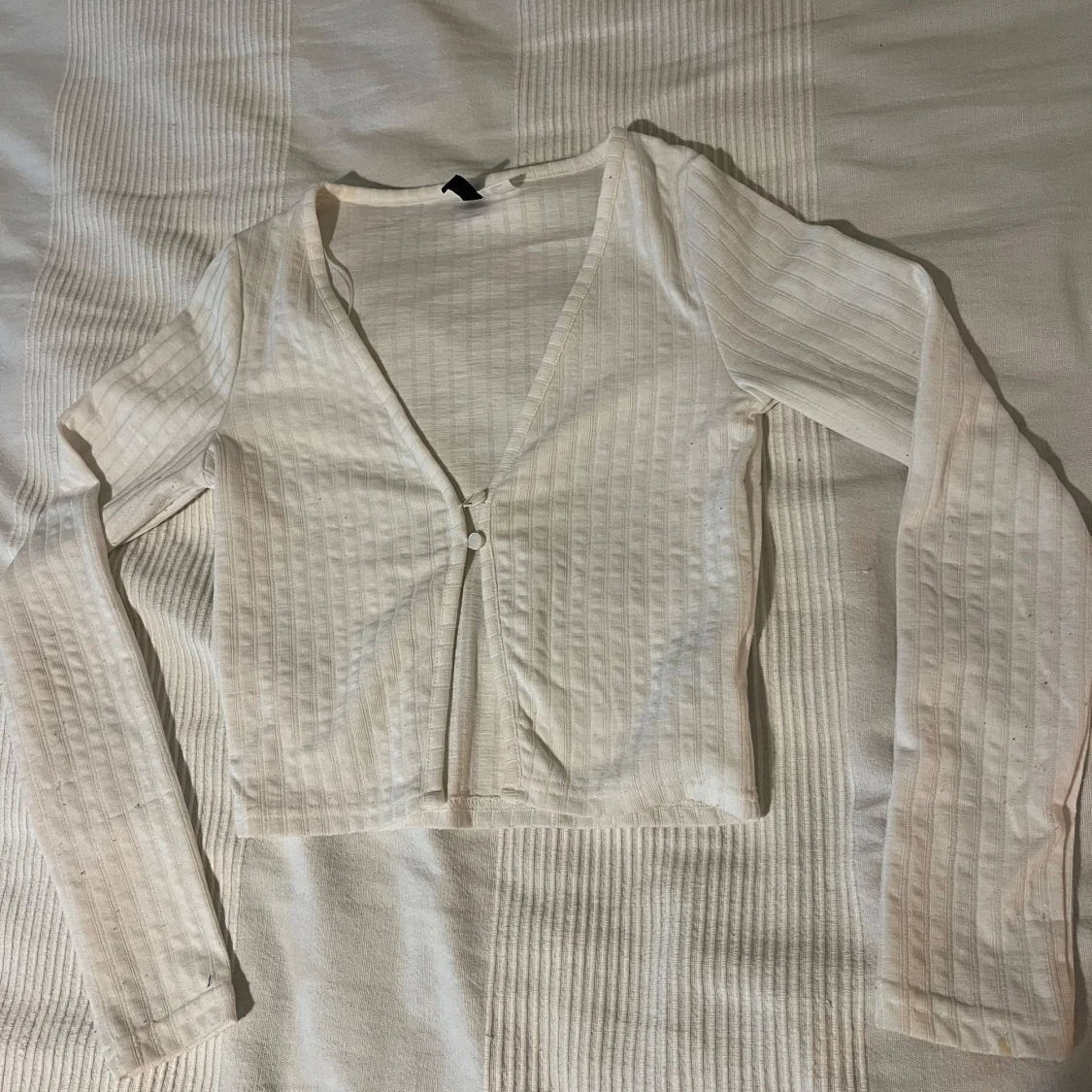 Vit ribbad kofta - 93