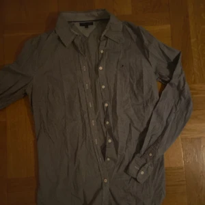 Rutig skjorta från Tommy Hilfiger - Snygg rutig skjorta från Tommy Hilfiger i blått och vitt. Skjortan har långa ärmar och klassiska knappar framtill. Perfekt för en stilren look.