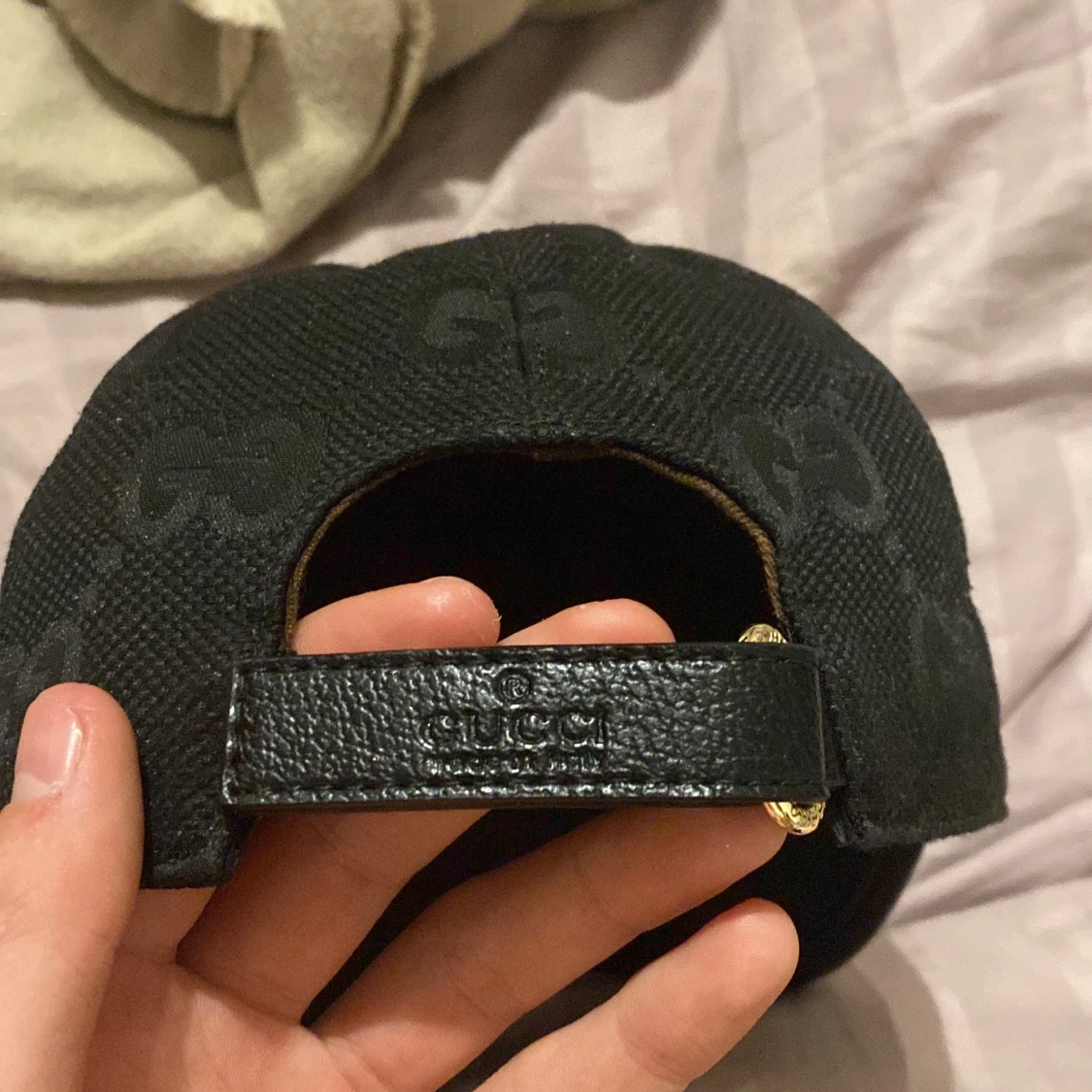 Svart Gucci jumbo keps med mönster - 93