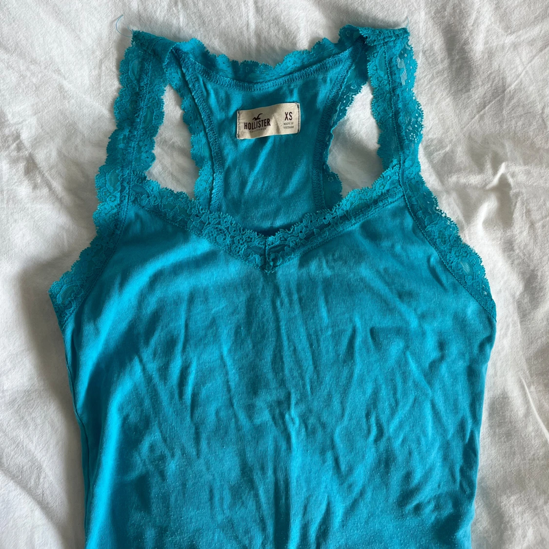 Blå topp med spets! - 92