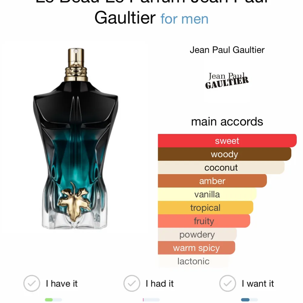 Säljer sampels av min Jean Paul Gaultier Le Beau Edp. 5ml=40kr 10ml=80kr 15ml=120kr. Parfym.