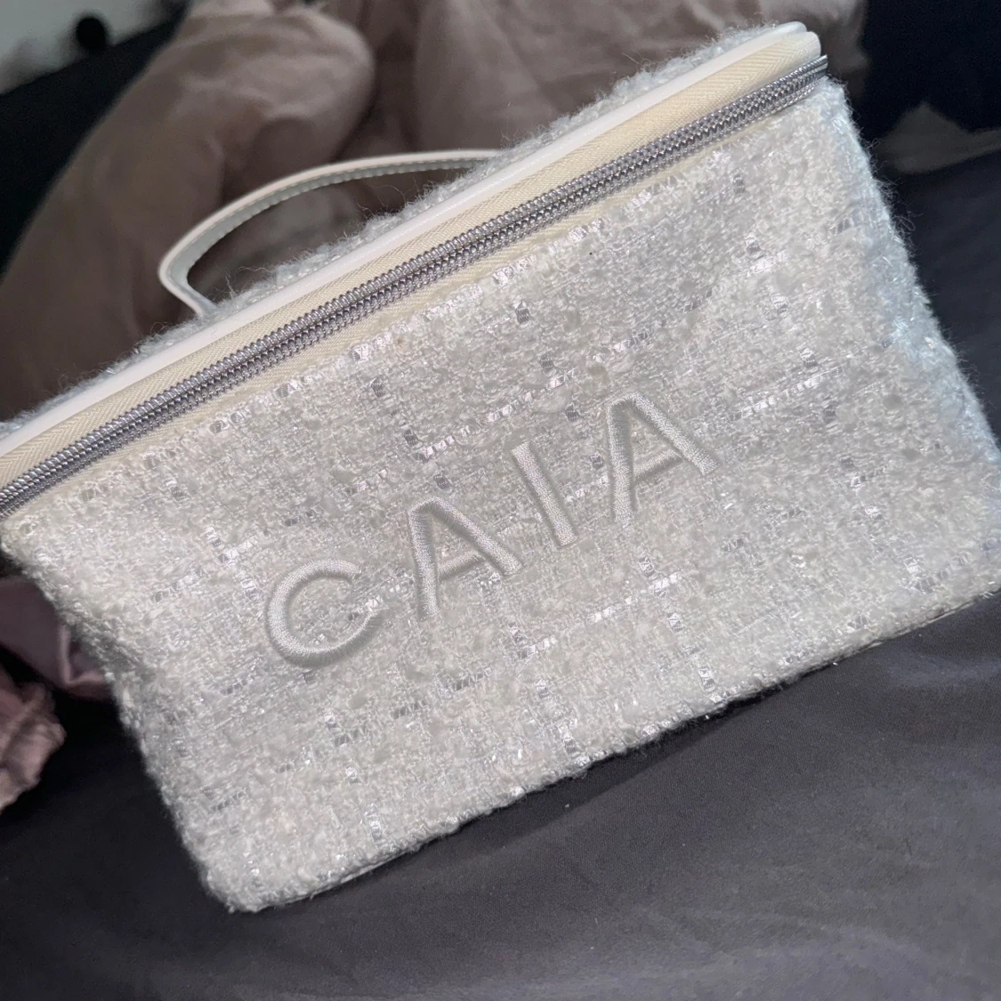 Caia necessär julkalendern vit gitter - 92