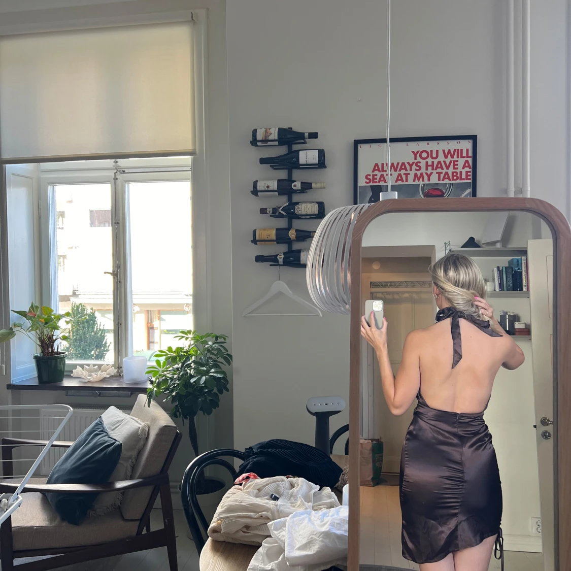 Svart halterneck klänning - 90