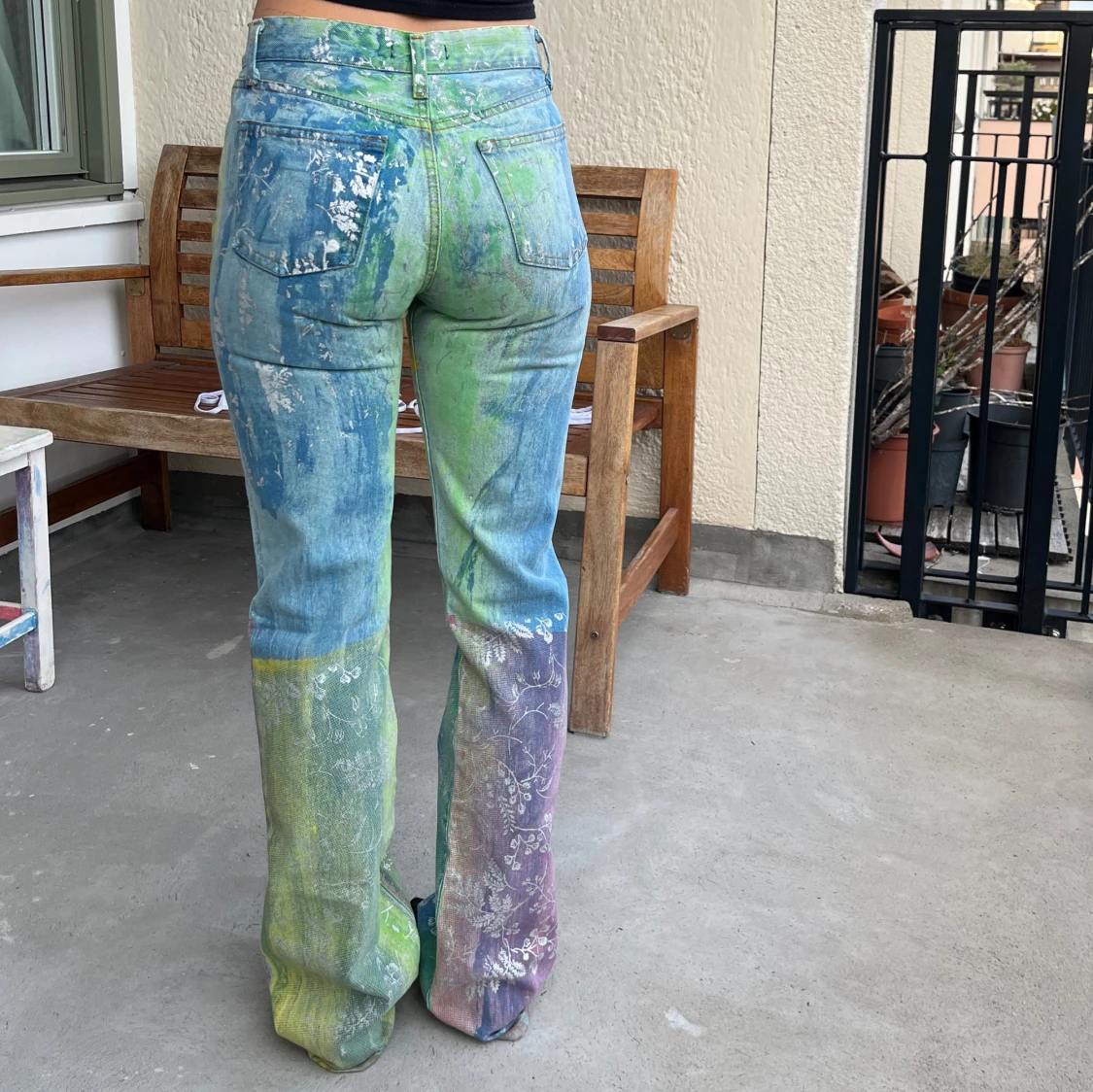Målade jeans