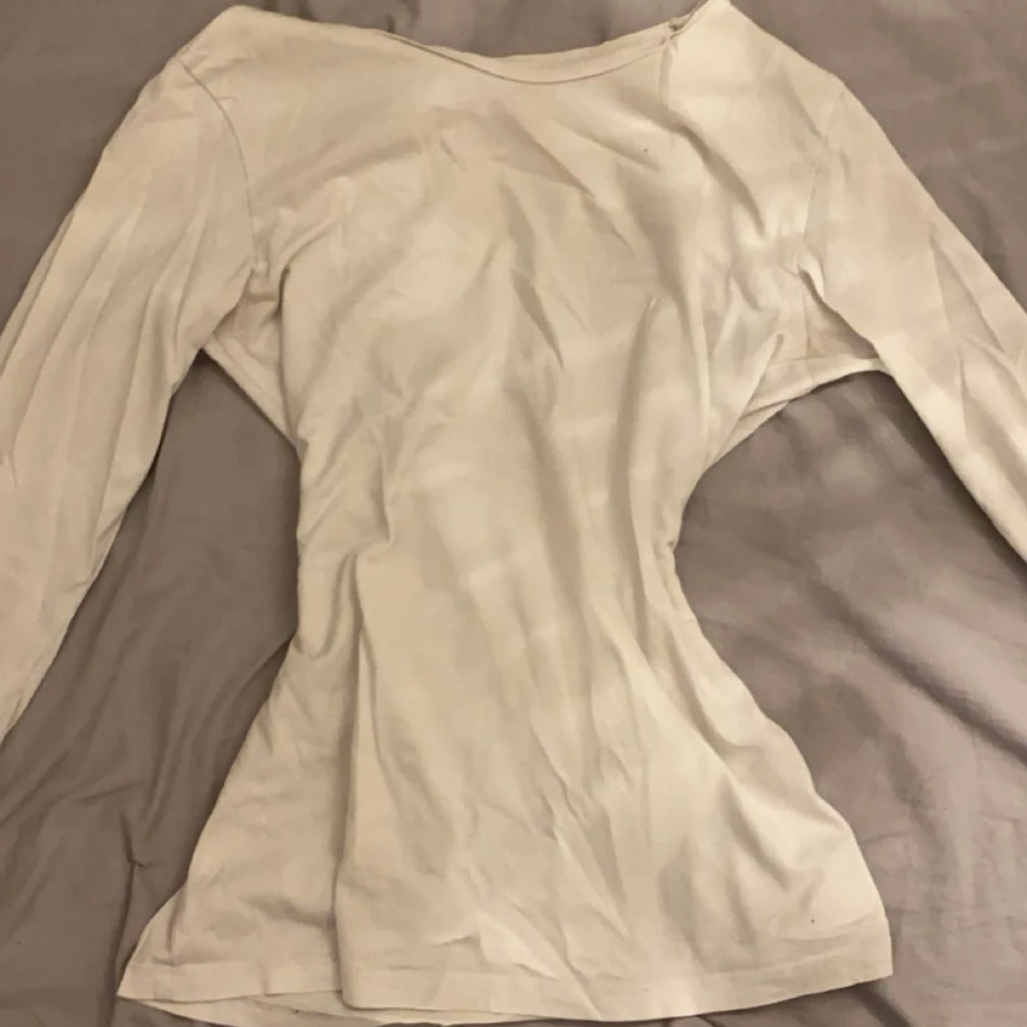 Vit långärmad topp - 90