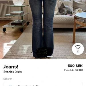 Vintage Bootcut jeans  - Säljer dessa jeans som jag köpt på Plick som var fel storlek. Bilderna är lånade och jag kan skcika fler bilder om det behövs❤️❤️