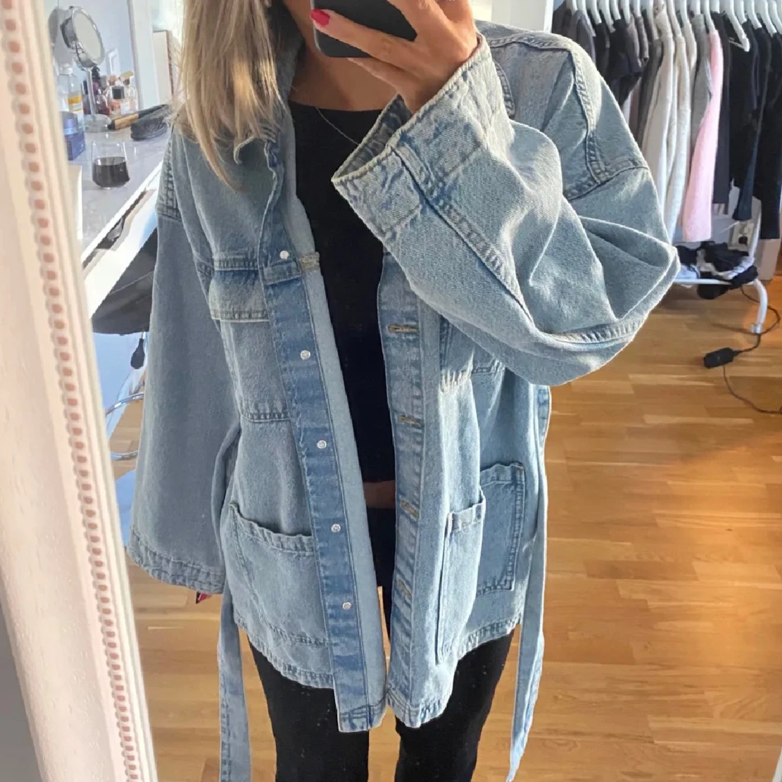 Jeansjacka med knyte - 91