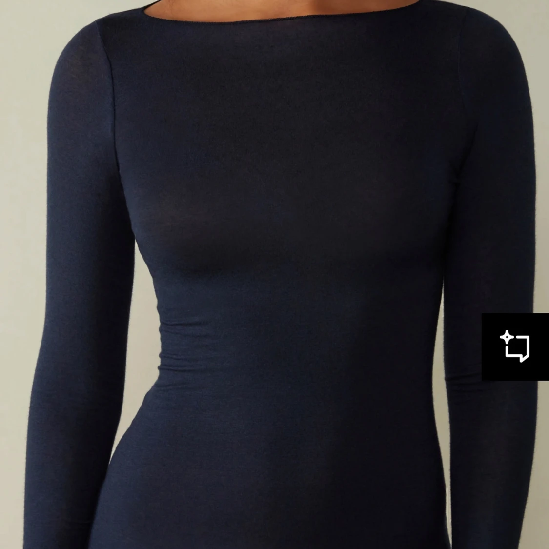 Marinblå långärmad topp från intimissimi