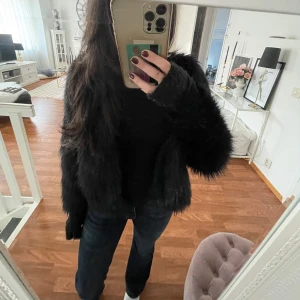 Svart pälsjacka - Säljer min pälsjacka då den inte kommer till användning. Perfekt nu till vinter. I nytt skick. 