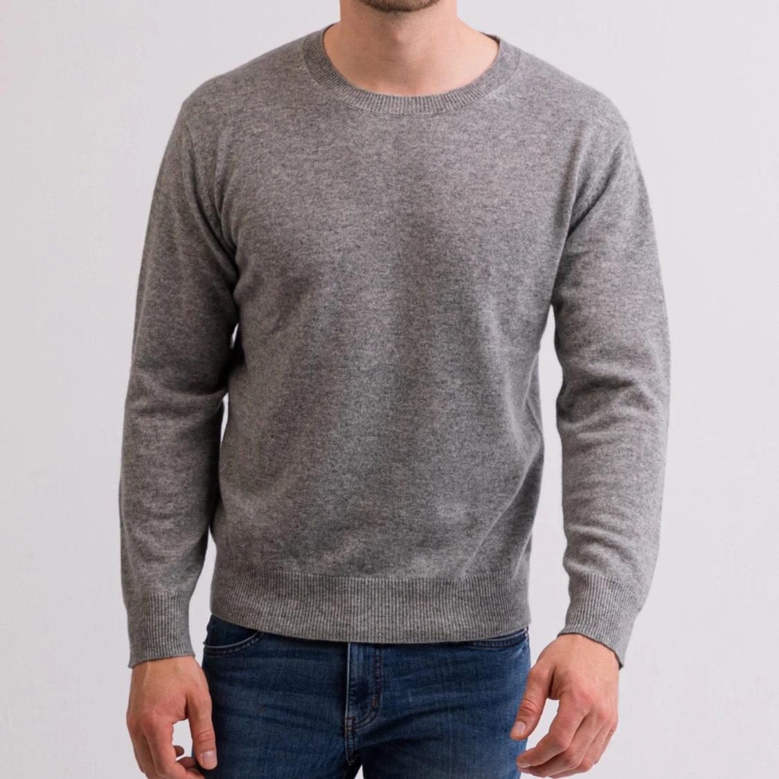 Grå 100% cashmere tröja - 90