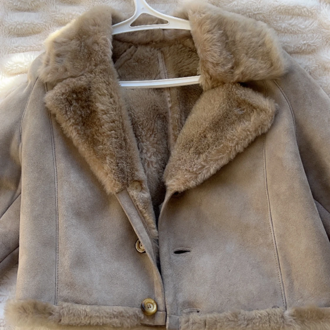 Beige/grå jacka second hand