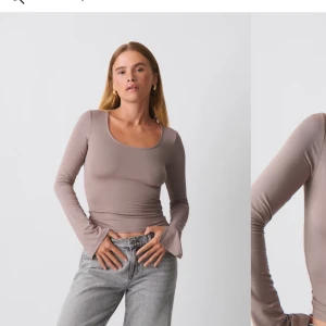 Långärmad topp - Snygg beige långärmad topp från Gina💗