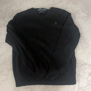 Ralph Lauren tröja  - Säljer denna sköna svarta raffe tröjan med lila häst. Tröjan har inga defekter alls 