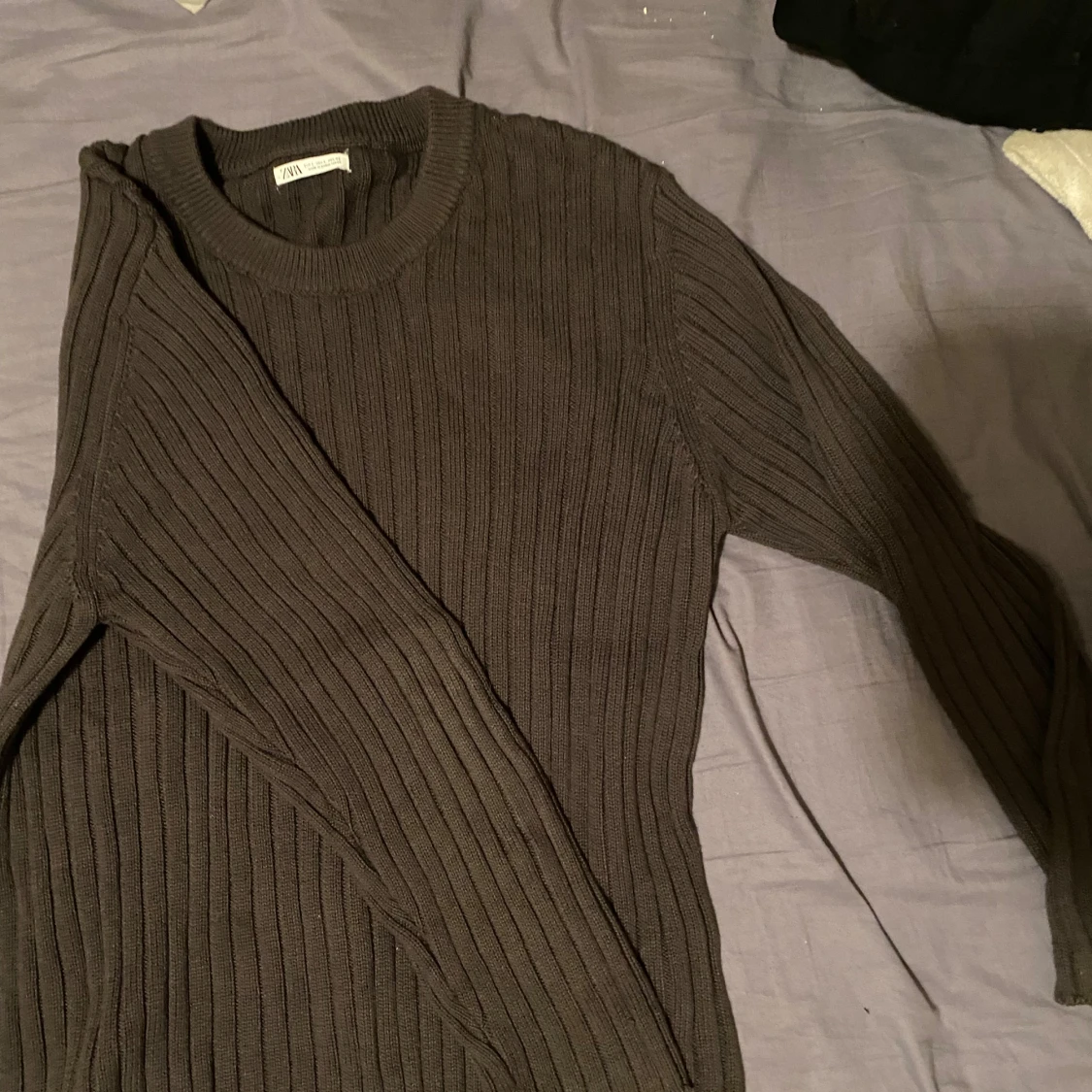 Brun zara stickad - 90