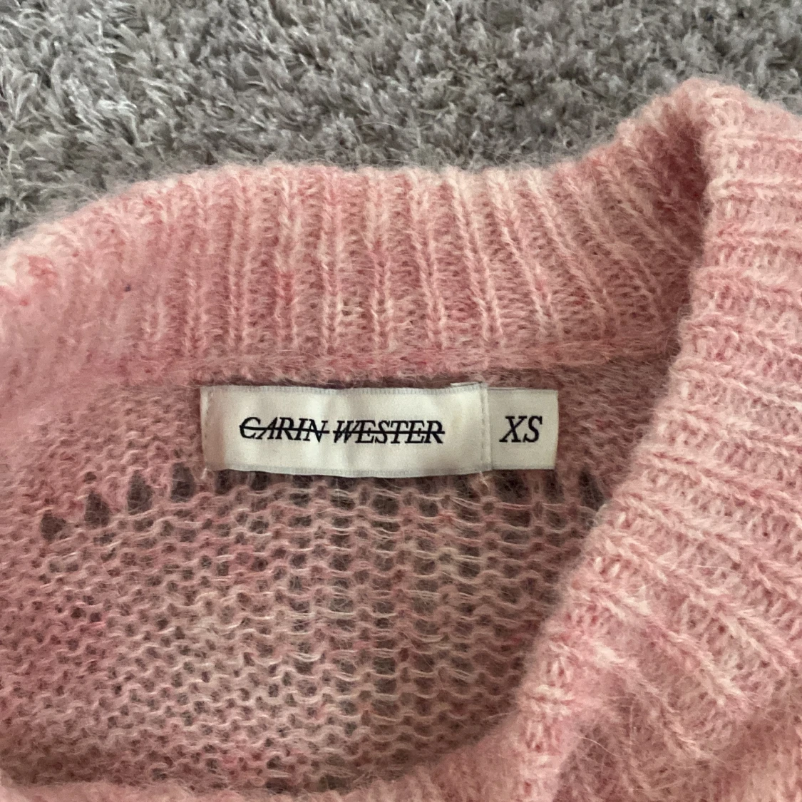 Jättesöt rosa stickad tröja💕💕 - 92