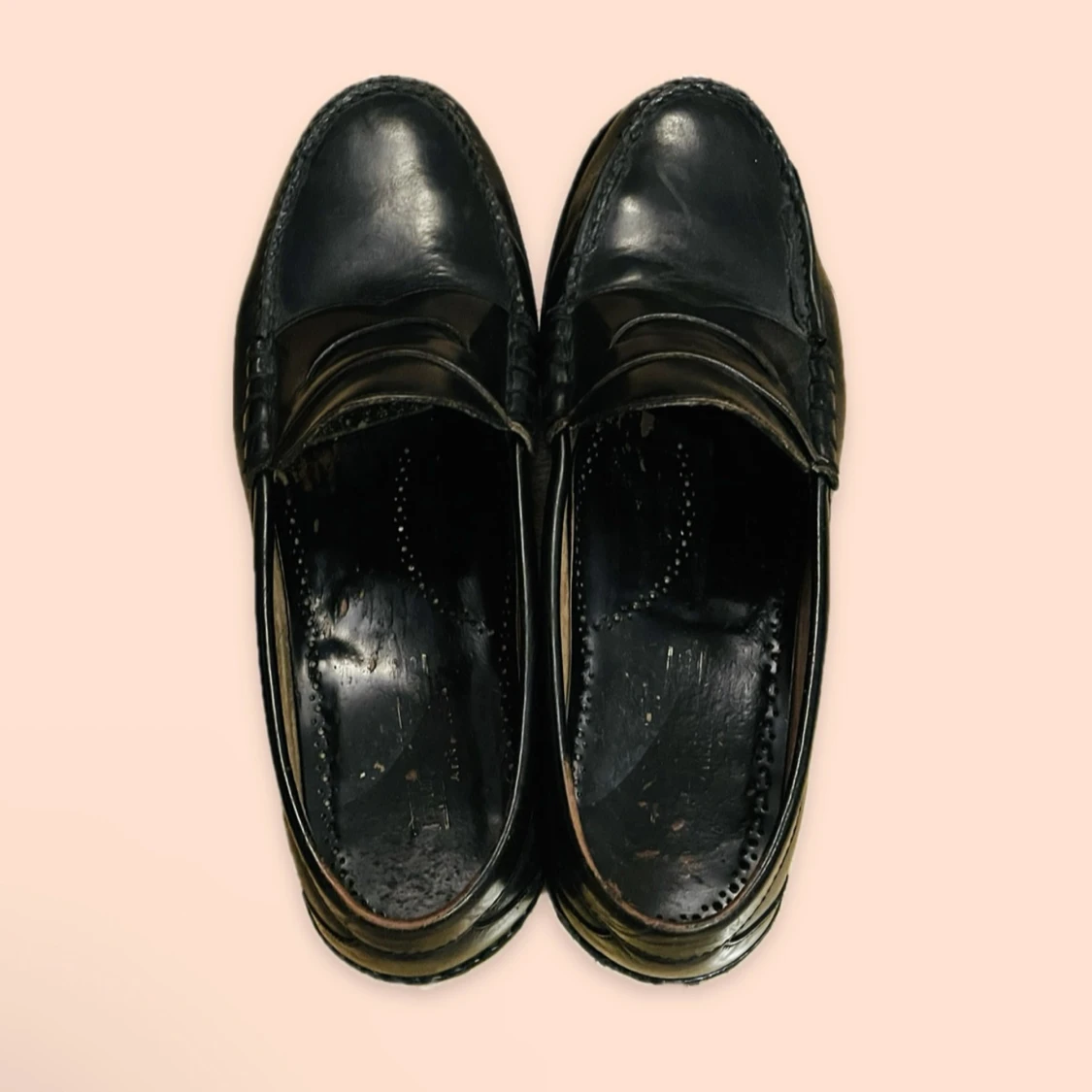 Svarta loafers läder - 90