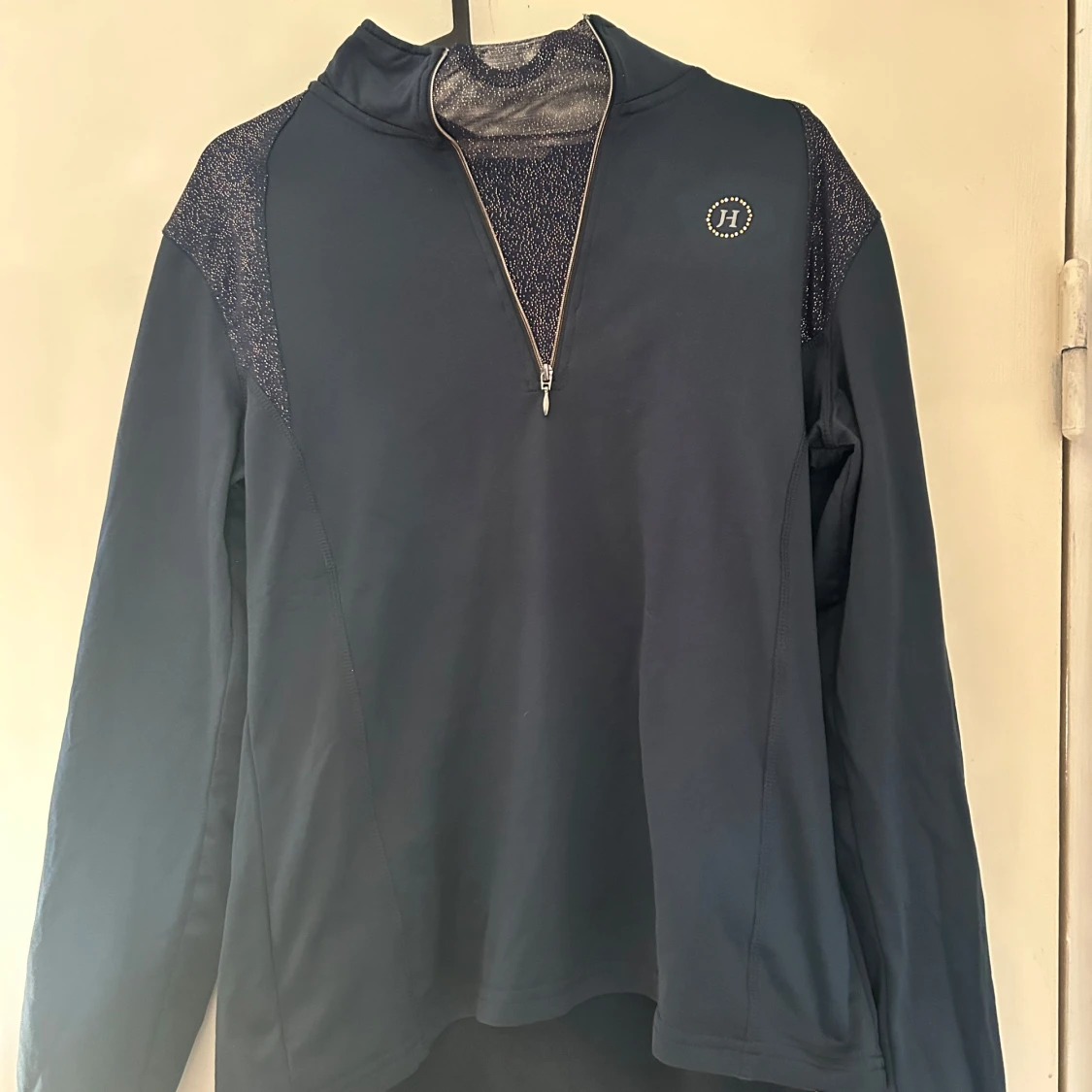 Marinblå långärmad ridtopp