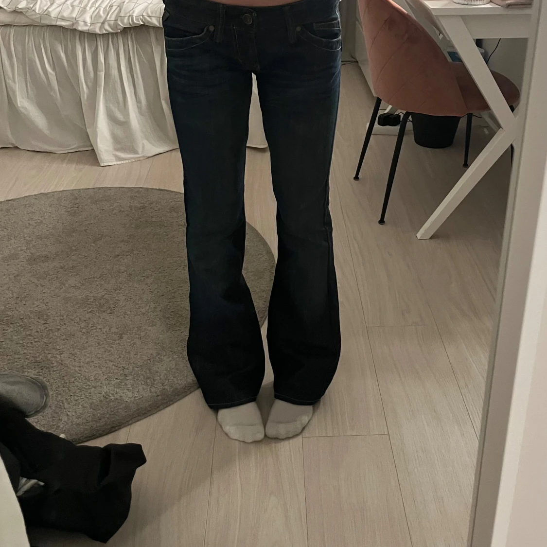 Mörkblå bootcut jeans från Replay - 4