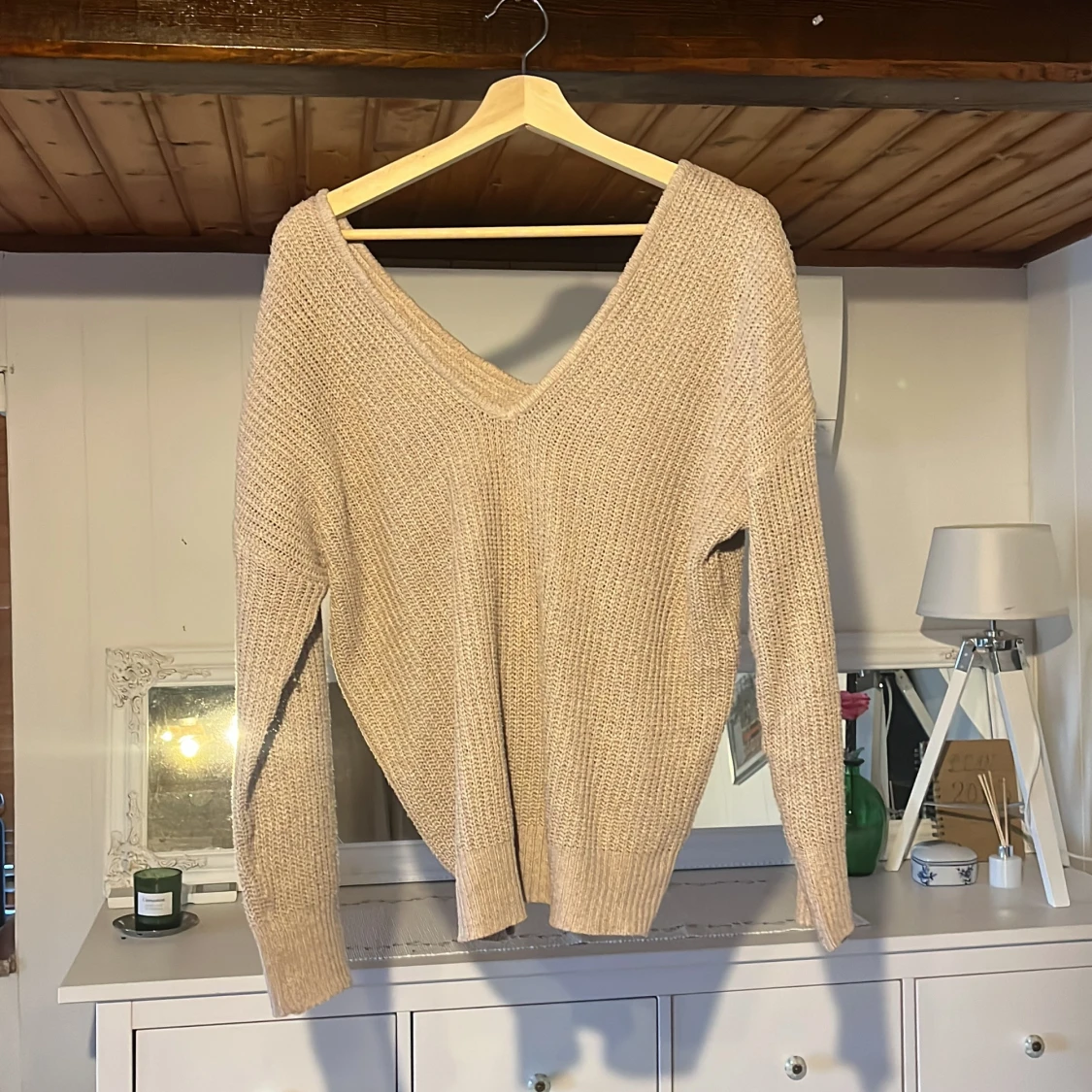 Beige stickad tröja från Shein - 1