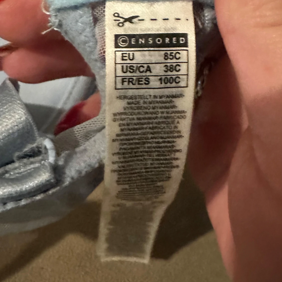 Ljusblå spets-bh från Censored - 92