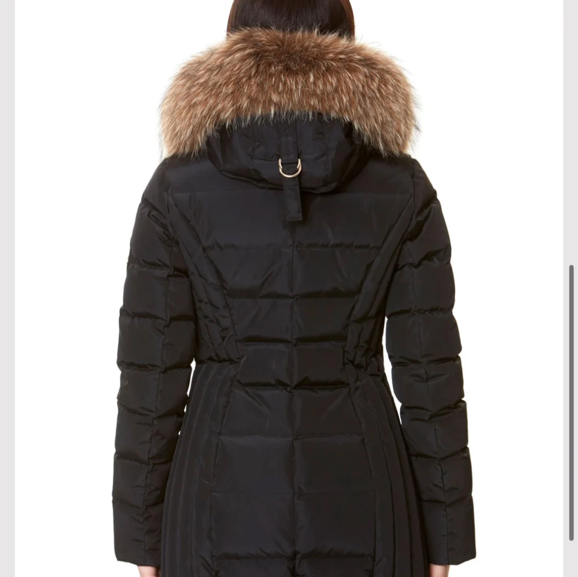 Svart dunjacka med päls - 90