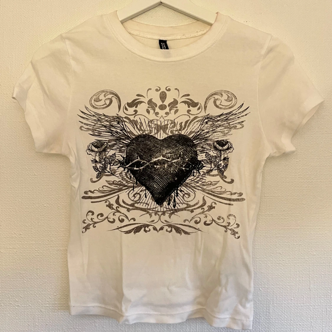 Vit grafisk T-shirt 