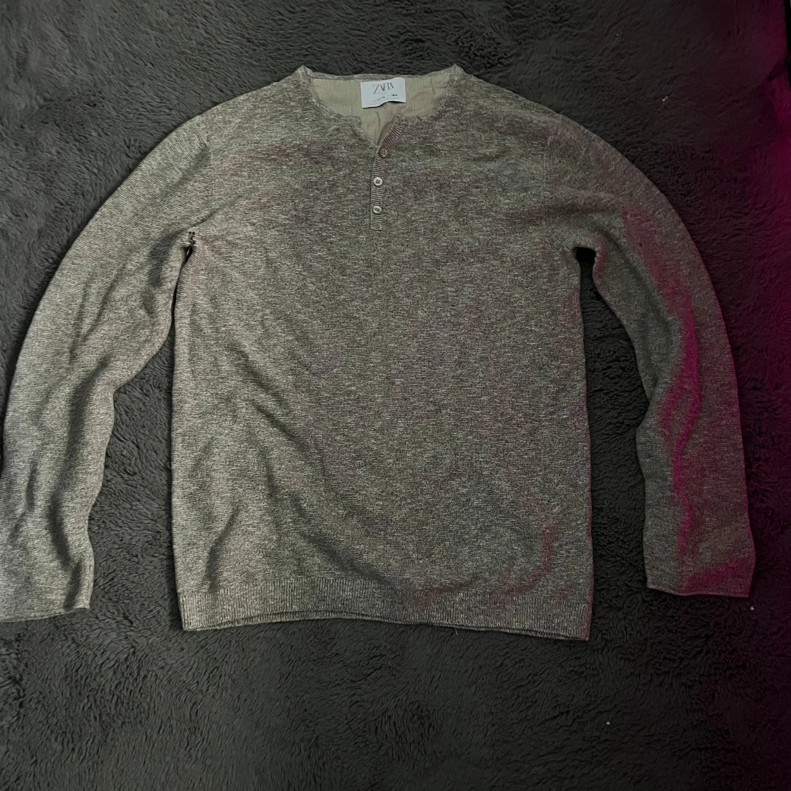 Beige Grå långärmad Zara tröja