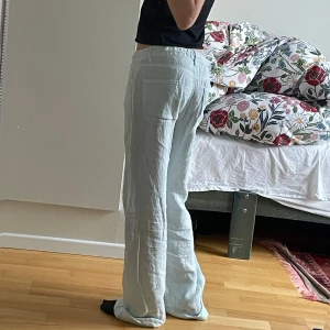 Ljusblå linnebyxor - Skriv för mått mm 💓