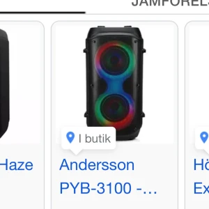 De är en högtalare den är helt ny den är en stor och den är asså vet it vad men ska säga fast om ni vill köpa den hör av er till mig  - Det är en högtalare  