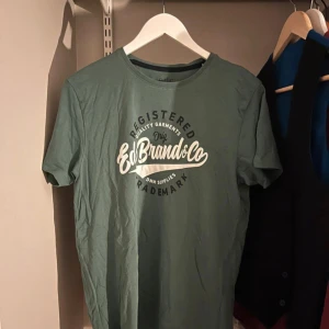 Skön t-shirt från Edc - Grön t shirt med tryck från märket Edc. Storlek M.