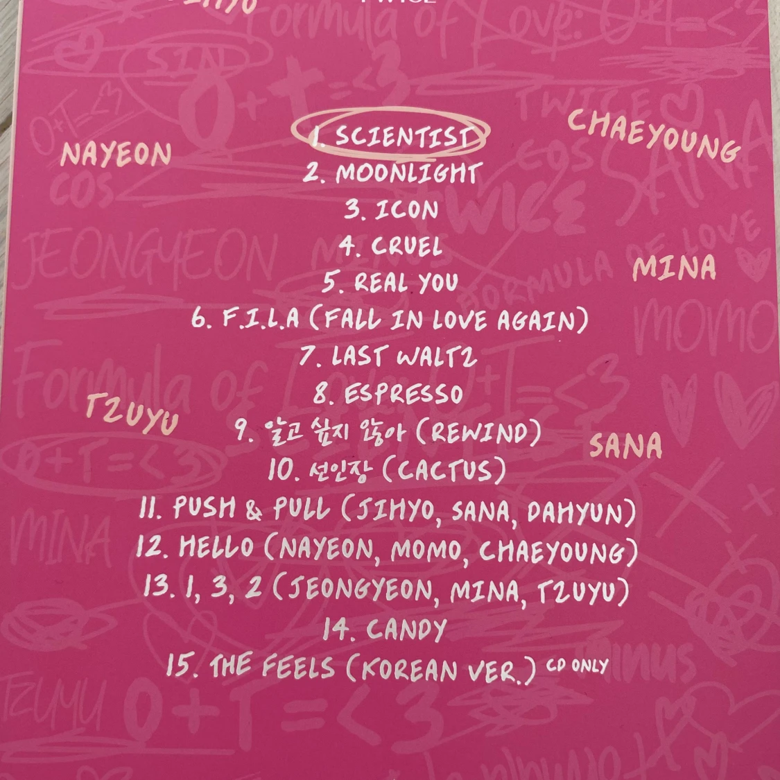 Formula of love:O+T=<3 TWICE album  - 91