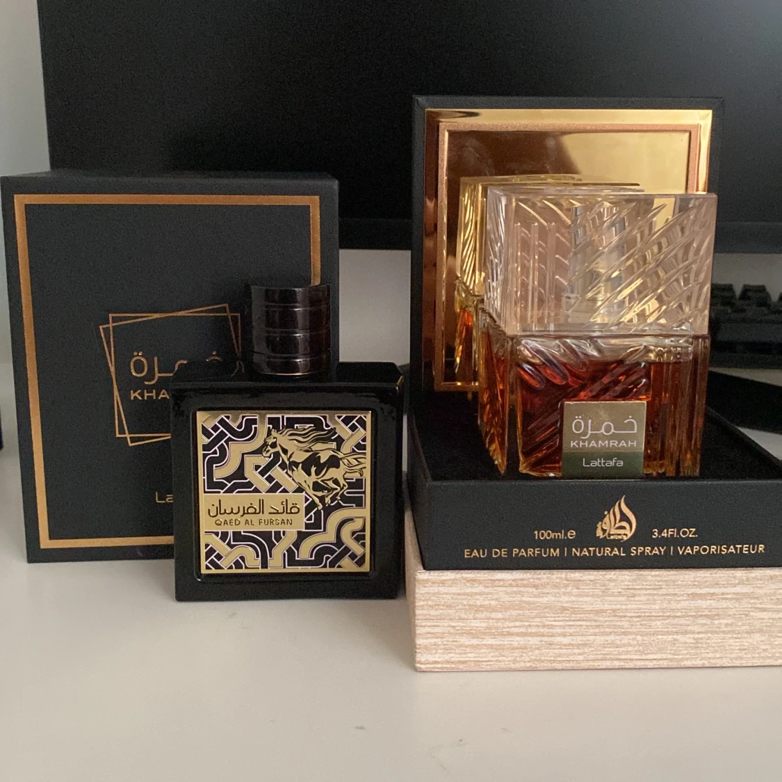 Lattafa khamra + qaed al fursan