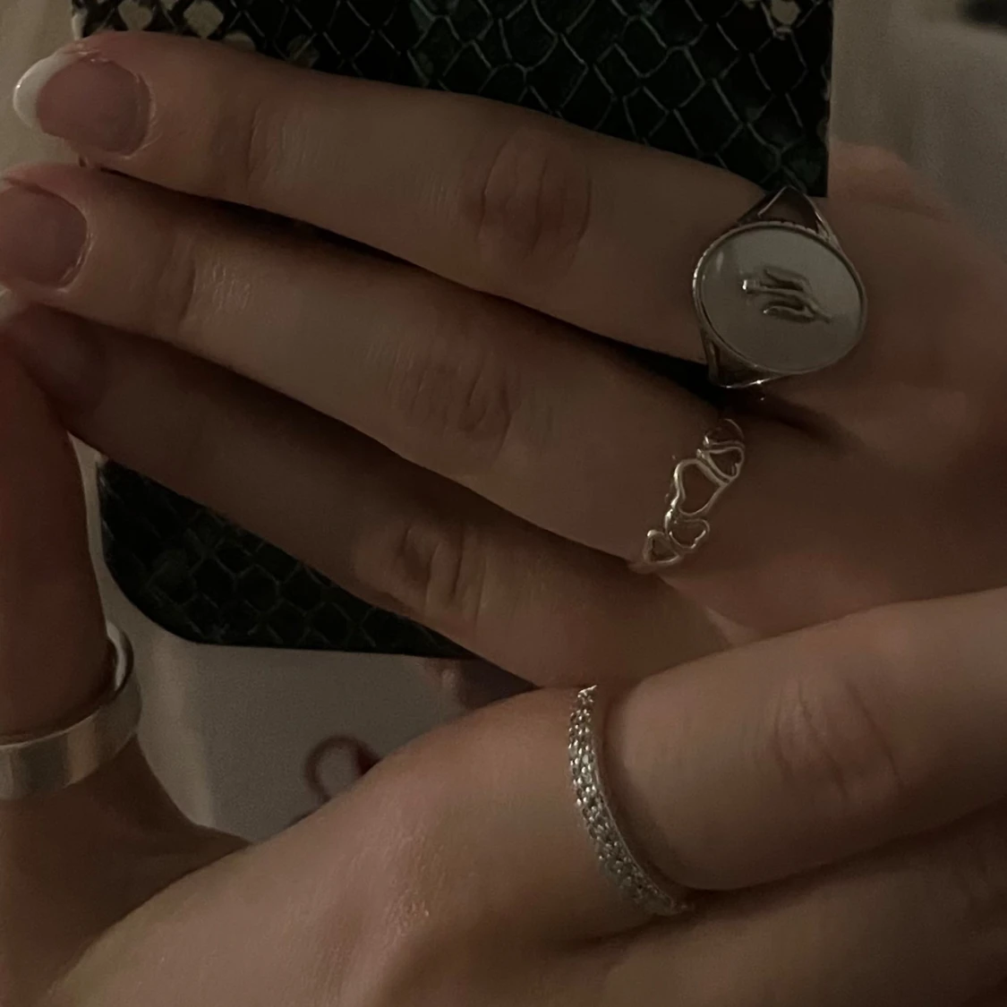 äkta silver ring, reglerbar (S925)