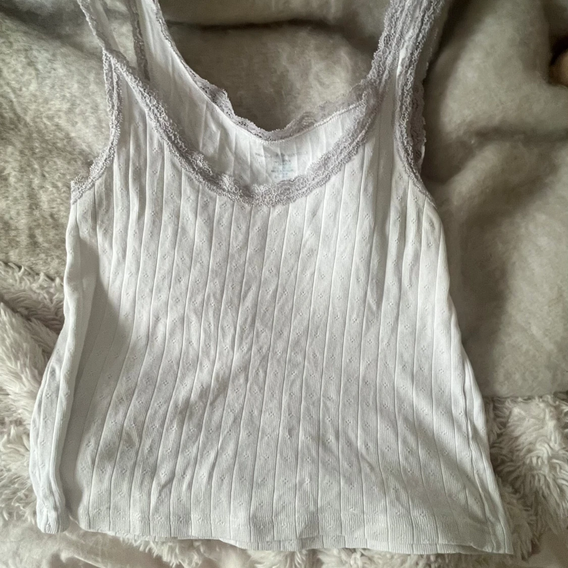 Uringad vit topp - 90