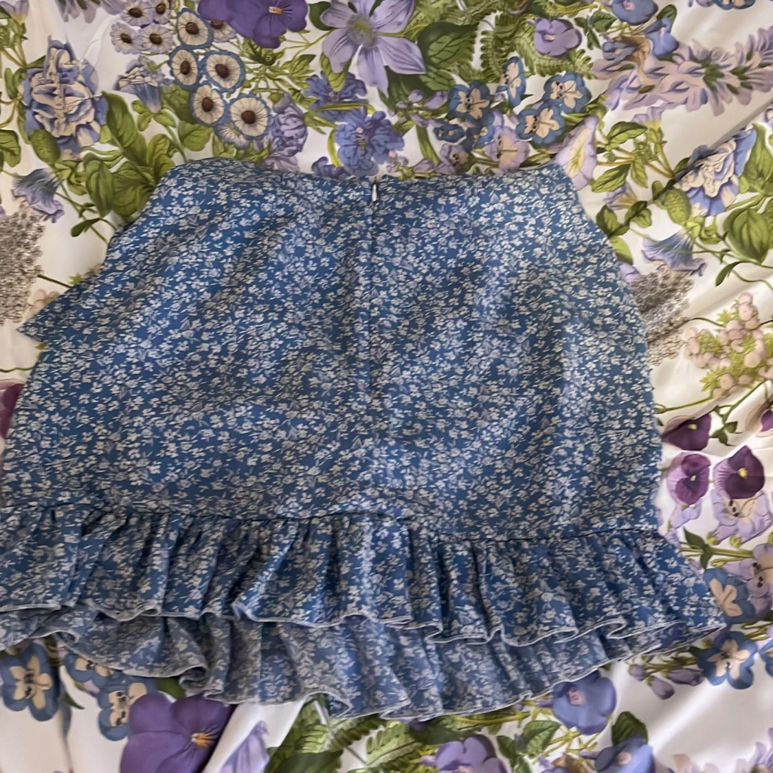 Blå blommig omlottkjol från SHEIN - 1