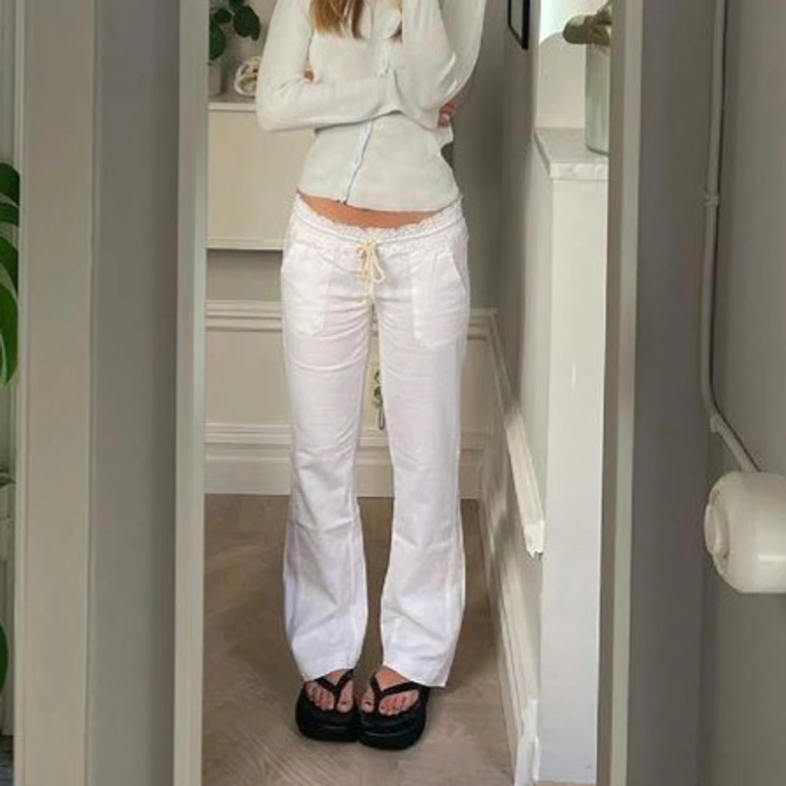 Vita linnebyxor från Roxy