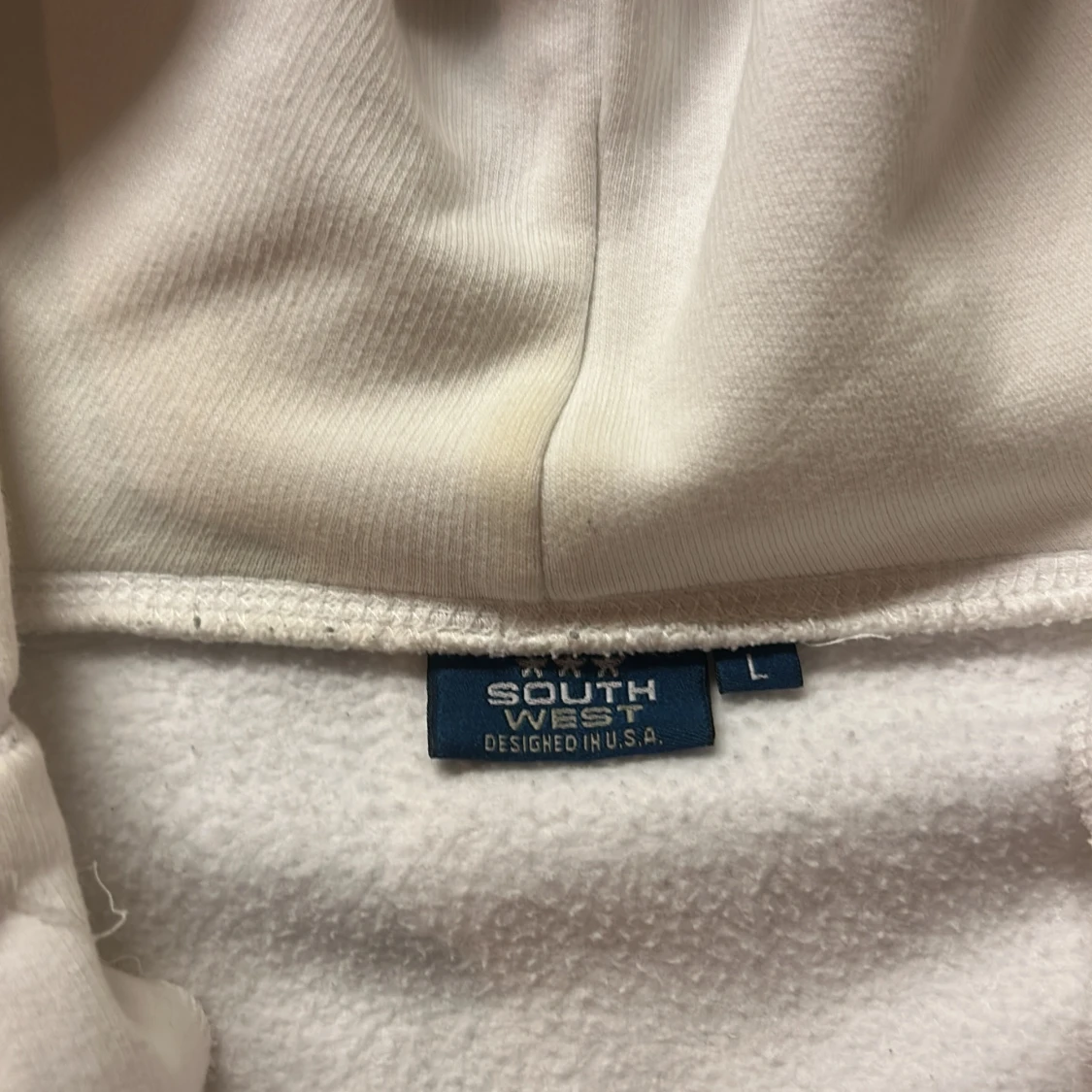 Vit hoodie med Carlsberg-tryck - 2